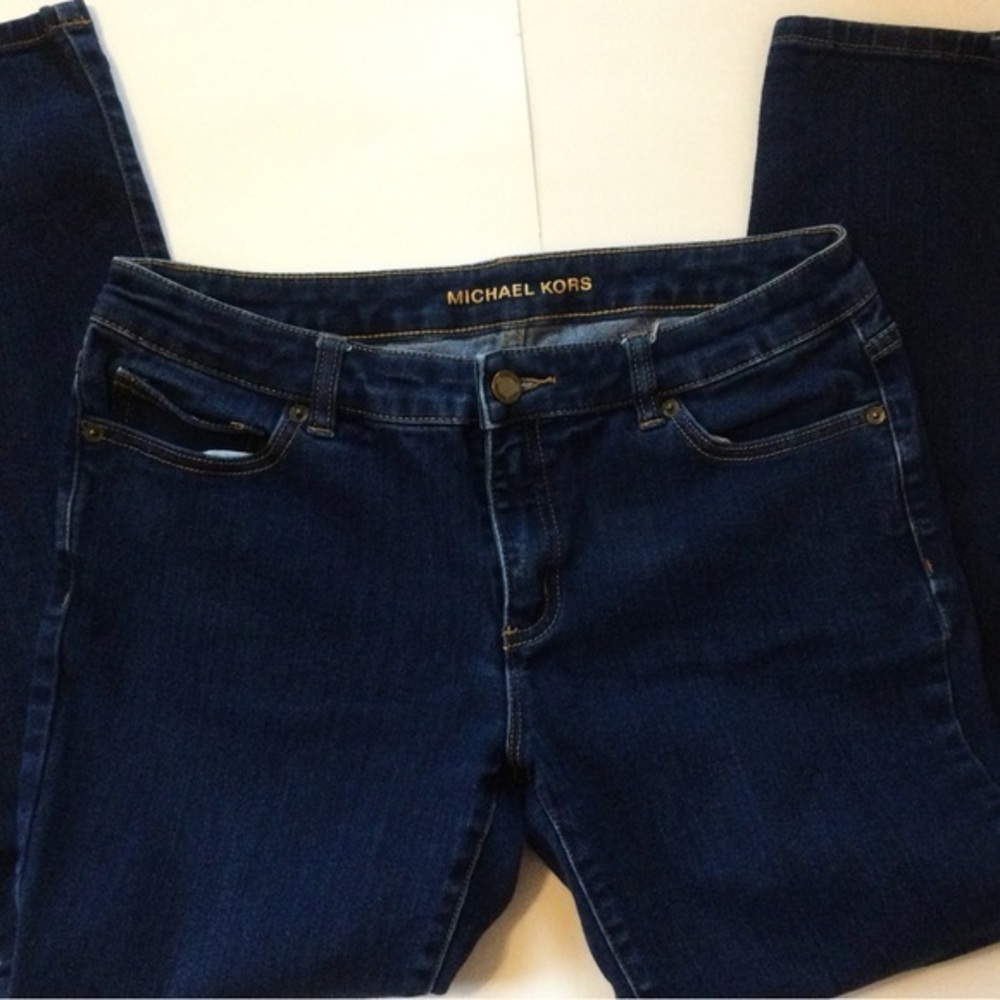 Michael Kors Dark Denim Classy Skinny Jeans Size 6